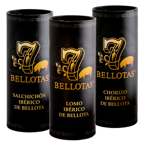 7 Bellotas® Iberische worst SALCHICHON (Cular) van Eikel-varkens (Bellota) 1,1 Kg. 7 Bellotas® Iberische worst SALCHICHON (Cular) van Eikel-varkens (Bellota) 1,1 Kg.