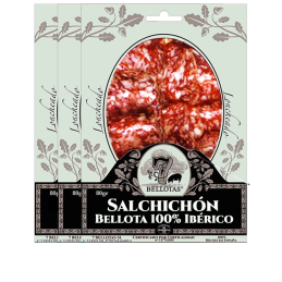 Salami spagnolo affetatto e confezionato sottovuoto