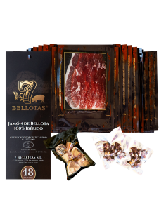 iberico ham gesneden en vacuüm verpakt