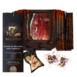 Prosciutto Bellota 50% Ibérico Pata Negra affetatto