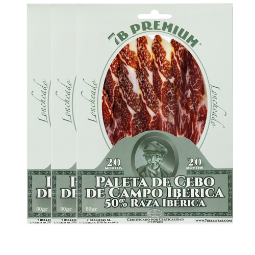 sliced iberico shoulder ham