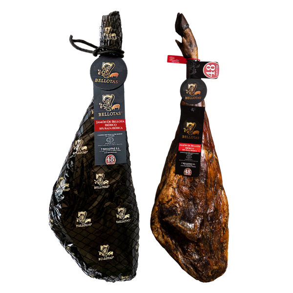 Prosciutto di ghianda 50% iberico Pata Negra  7 BELLOTAS® Weight Intero 7, 0Kg. - Disossato 3,4Kg. Pezzo Intero