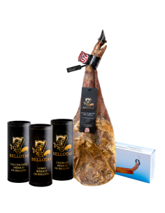 Bellota vorderschinken 100% Iberico Iberischer Eichel-Wurst Schinkenhalter & Messer