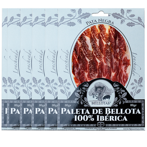 Prosciutto 7 BELLOTAS® "Gran Reserva" 3X80gr. + Rioja 2X75cl. + Insacatta Prosciutto 7 BELLOTAS® "Gran Reserva" 3X80gr. + Rioja 2X75cl. + Insacatta