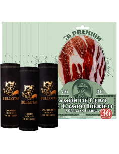 7B PREMIUM® Iberischer Schinken online kaufen PATA NEGRA Scheiben Geschnitten | 7Bellotas.com