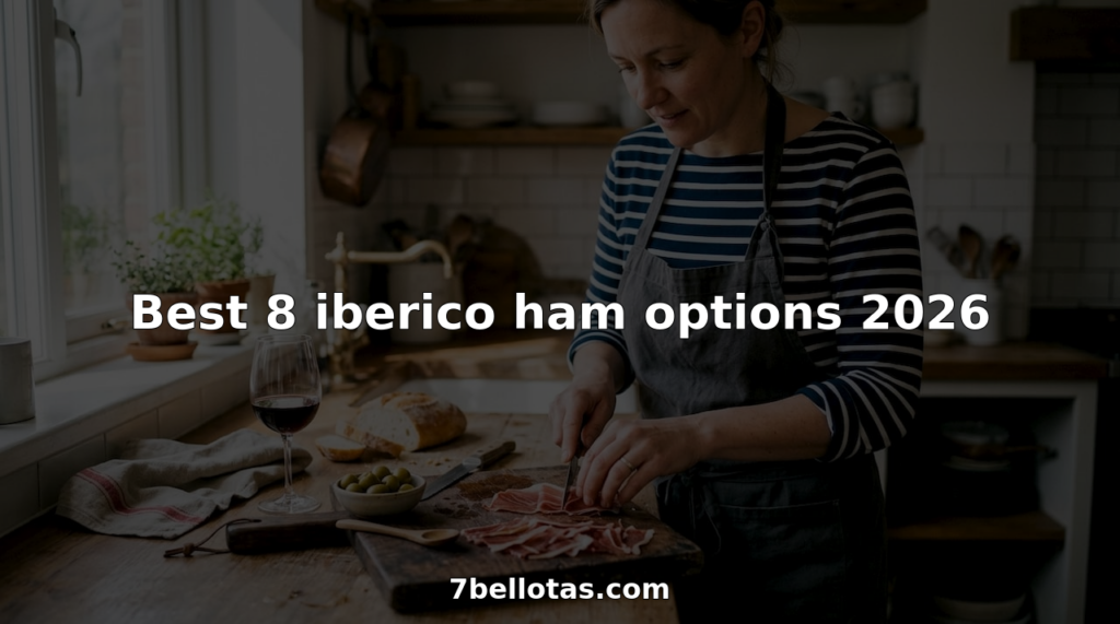 Woman arranging Iberico ham slices in kitchen