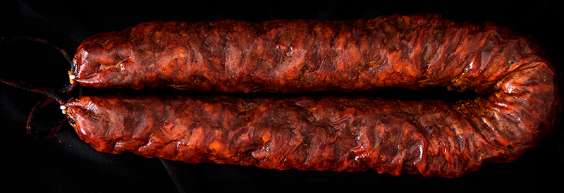 Longanisse espagnole, chorizo espagnol, chorizo iberico bellota