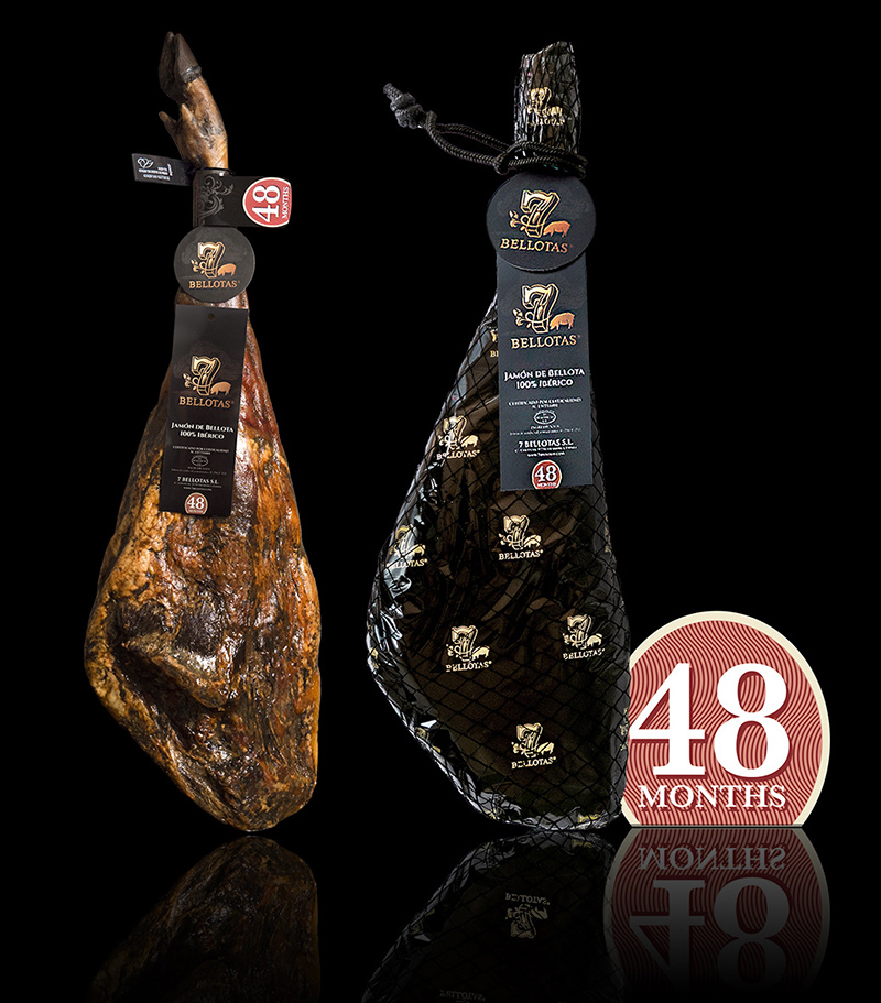 7 BELLOTAS® Coffret jambon espagnol de Pata Negra 50% Ibérico